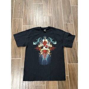 Santana Men's T-Shirt Black Large Cotton Los Lonely Boys 2005 Tour